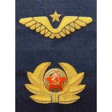 Комплект кокард обр. 1939 г. на фуражку комначсостава ВВС РККА,  обр. 1937 г..